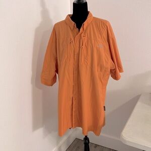 Orange Cabela’s Guidewear UPF 50 Button Down Size 3XL Tall 100% Nylon
